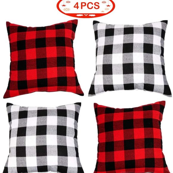 Accents Buffalo Check Plaid Throw Pillow Covers 18x18 Set Poshmark